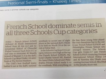 Articles presse Dubai School Cup (2)